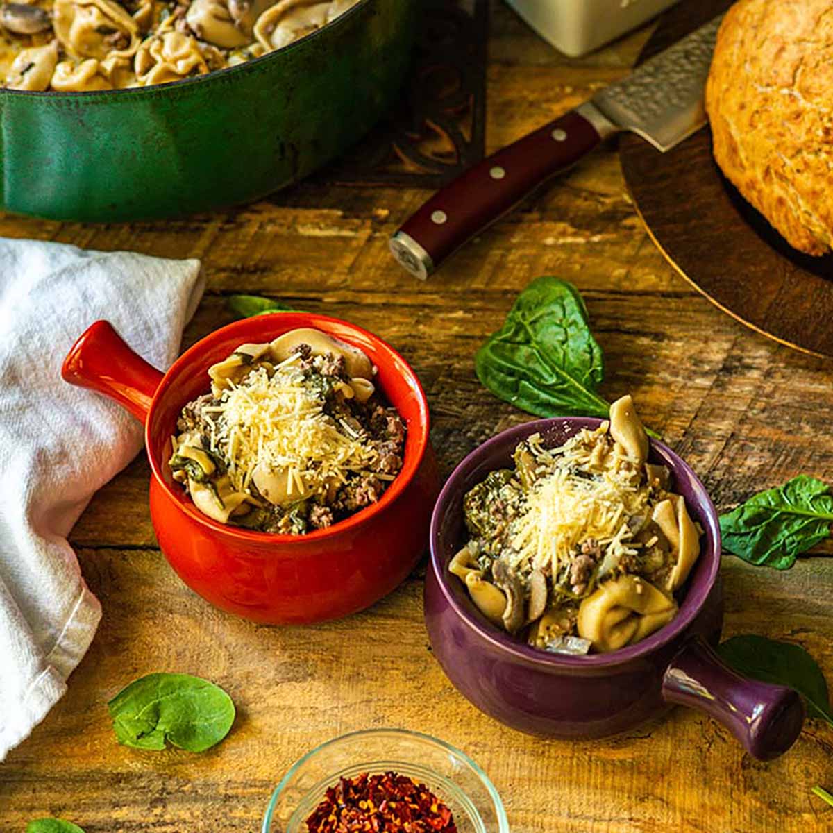 Italian Sausage and Tortellini Soup