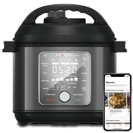 Instant Pot Pro with wireless connection via smartphone.