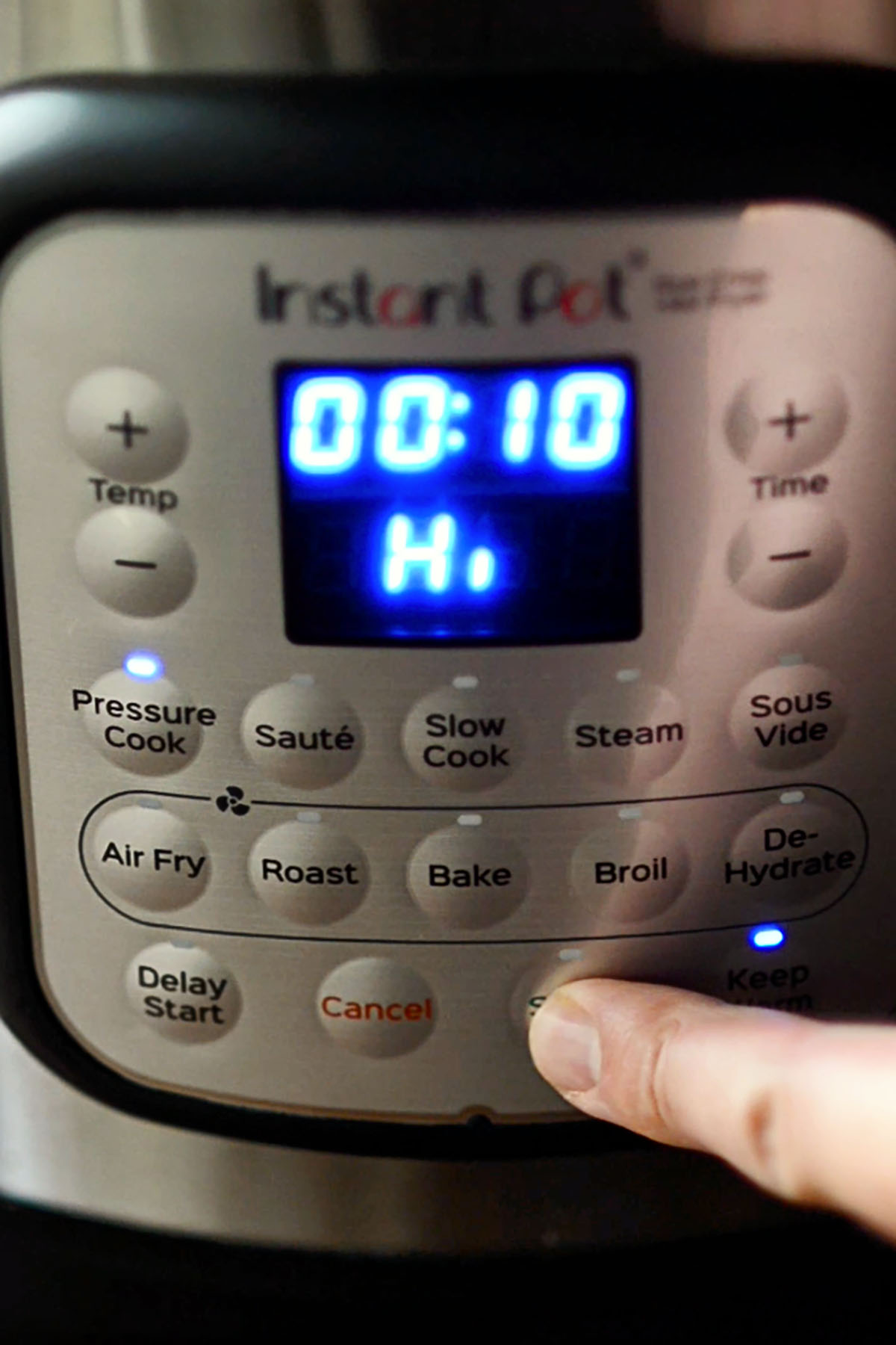 Instant Pot set to Pressure cook on high for 15 minutes.